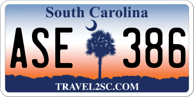 SC license plate ASE386