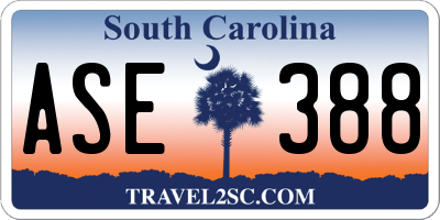 SC license plate ASE388