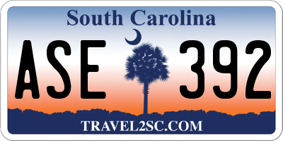SC license plate ASE392