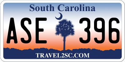 SC license plate ASE396
