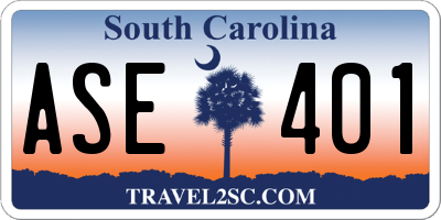 SC license plate ASE401