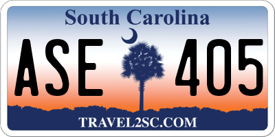 SC license plate ASE405