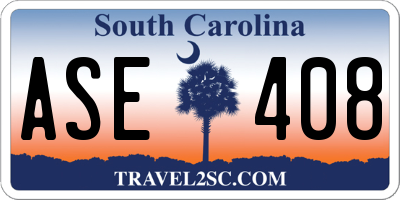 SC license plate ASE408