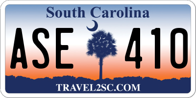 SC license plate ASE410