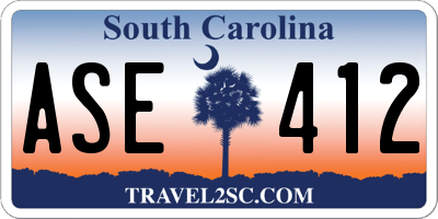 SC license plate ASE412