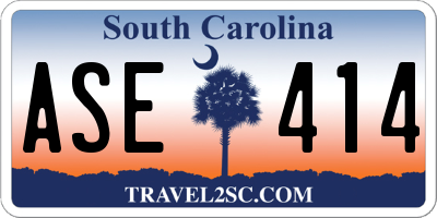 SC license plate ASE414