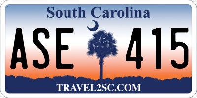 SC license plate ASE415