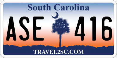 SC license plate ASE416