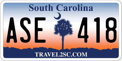 SC license plate ASE418