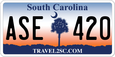 SC license plate ASE420