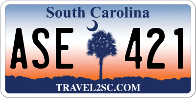 SC license plate ASE421