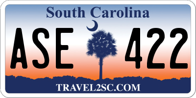 SC license plate ASE422