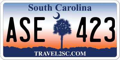 SC license plate ASE423