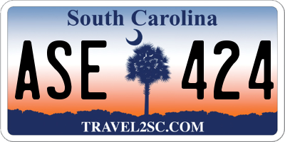 SC license plate ASE424
