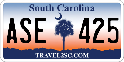 SC license plate ASE425