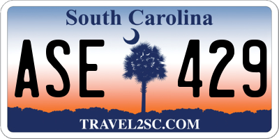 SC license plate ASE429