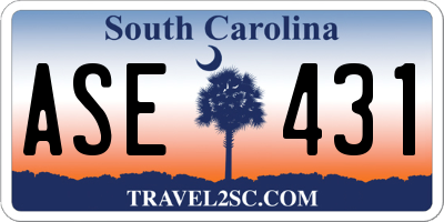 SC license plate ASE431