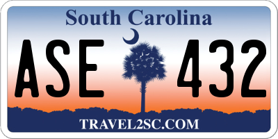 SC license plate ASE432