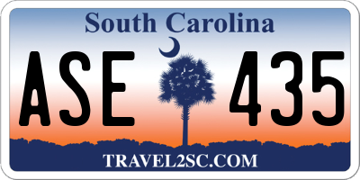 SC license plate ASE435