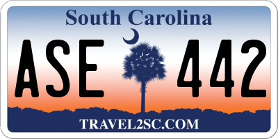 SC license plate ASE442