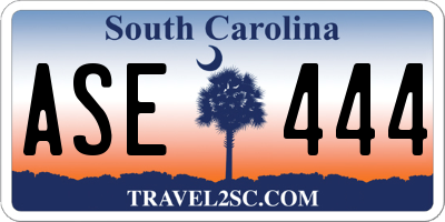 SC license plate ASE444