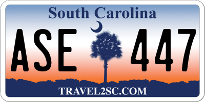 SC license plate ASE447