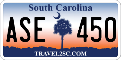 SC license plate ASE450