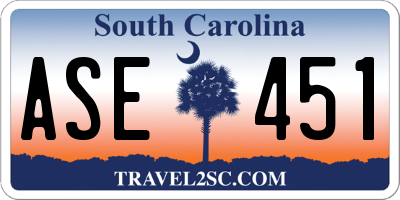 SC license plate ASE451