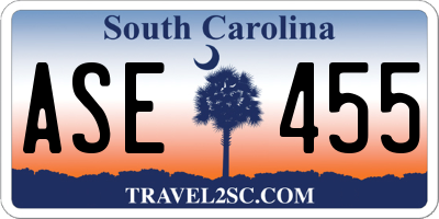 SC license plate ASE455