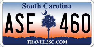 SC license plate ASE460
