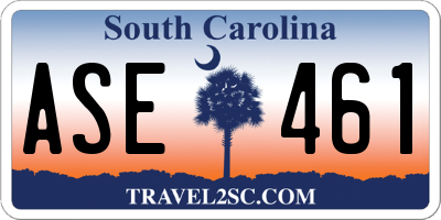 SC license plate ASE461