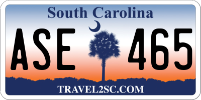 SC license plate ASE465