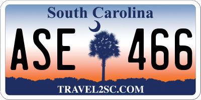 SC license plate ASE466