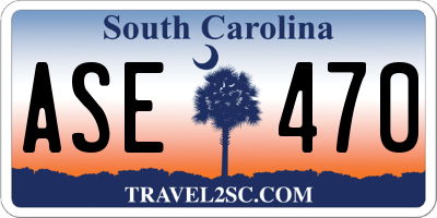 SC license plate ASE470
