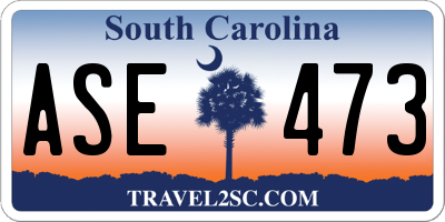 SC license plate ASE473