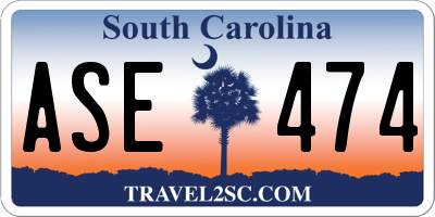 SC license plate ASE474