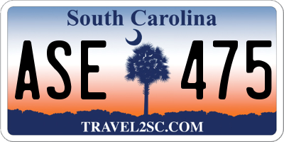SC license plate ASE475