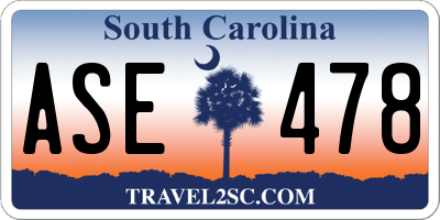 SC license plate ASE478
