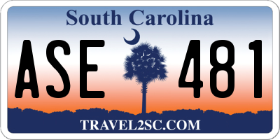 SC license plate ASE481