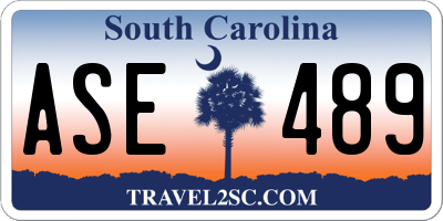 SC license plate ASE489