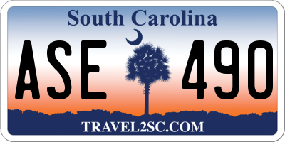 SC license plate ASE490