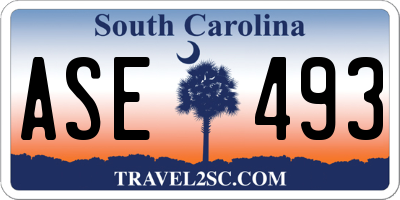 SC license plate ASE493