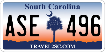 SC license plate ASE496
