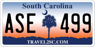 SC license plate ASE499