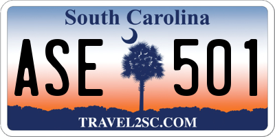 SC license plate ASE501