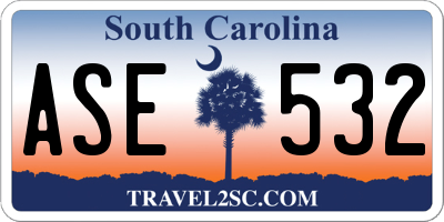 SC license plate ASE532