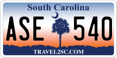 SC license plate ASE540