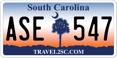 SC license plate ASE547