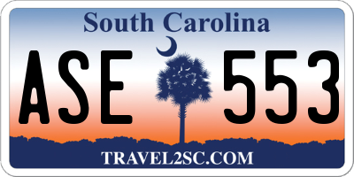 SC license plate ASE553