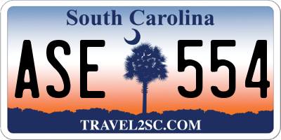 SC license plate ASE554